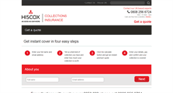 Desktop Screenshot of hiscoxcollections.com